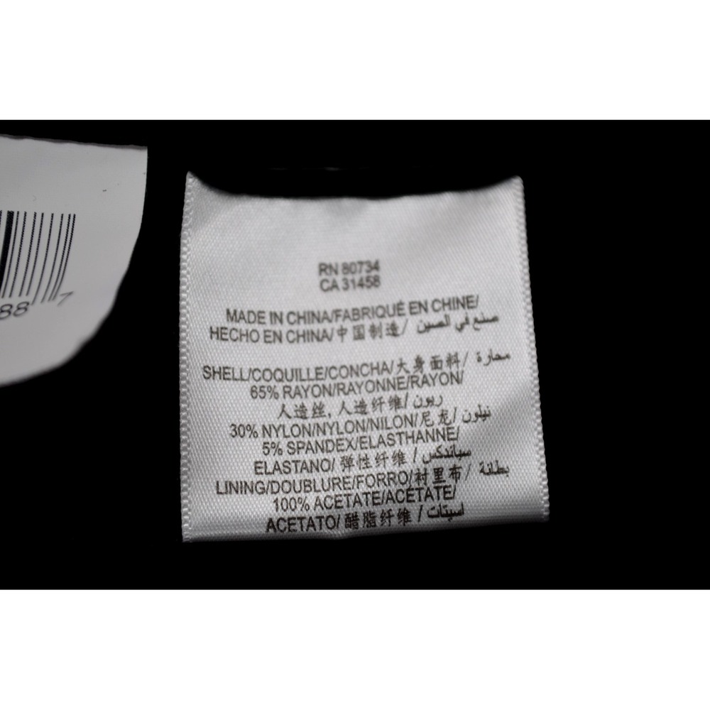 BCBG Max Azria Black Cropped Jacket W/ Zipper Detail Womens M - Picture 15 of 16